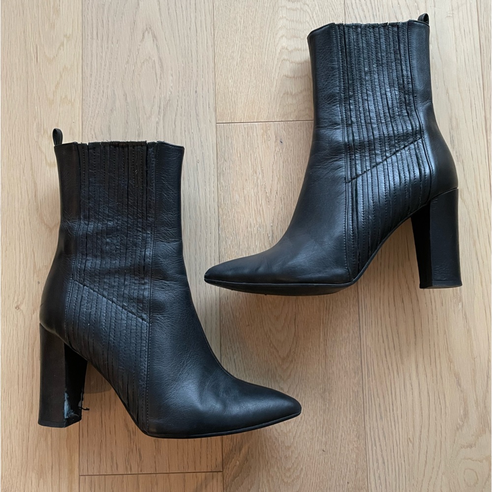 Ron White Black Heeled Boot